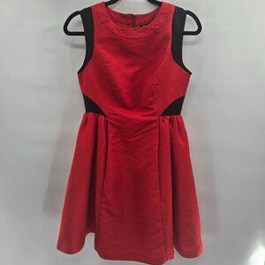 Prabal Gurong for Target Black Red Lined Fit & Flare Mini Dress Size 4